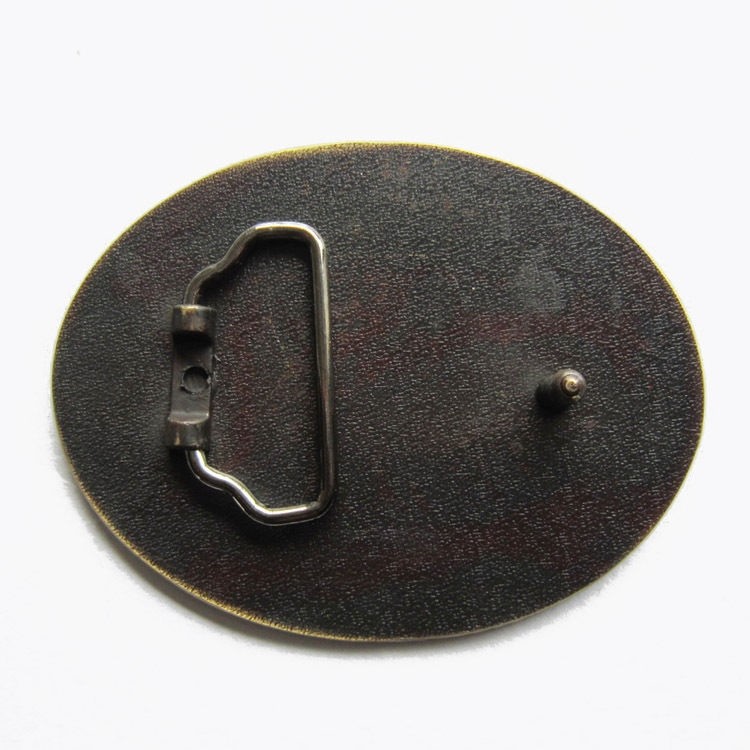 Bronze Western Rope Oval Blank Metal Fashion Belt Buckle