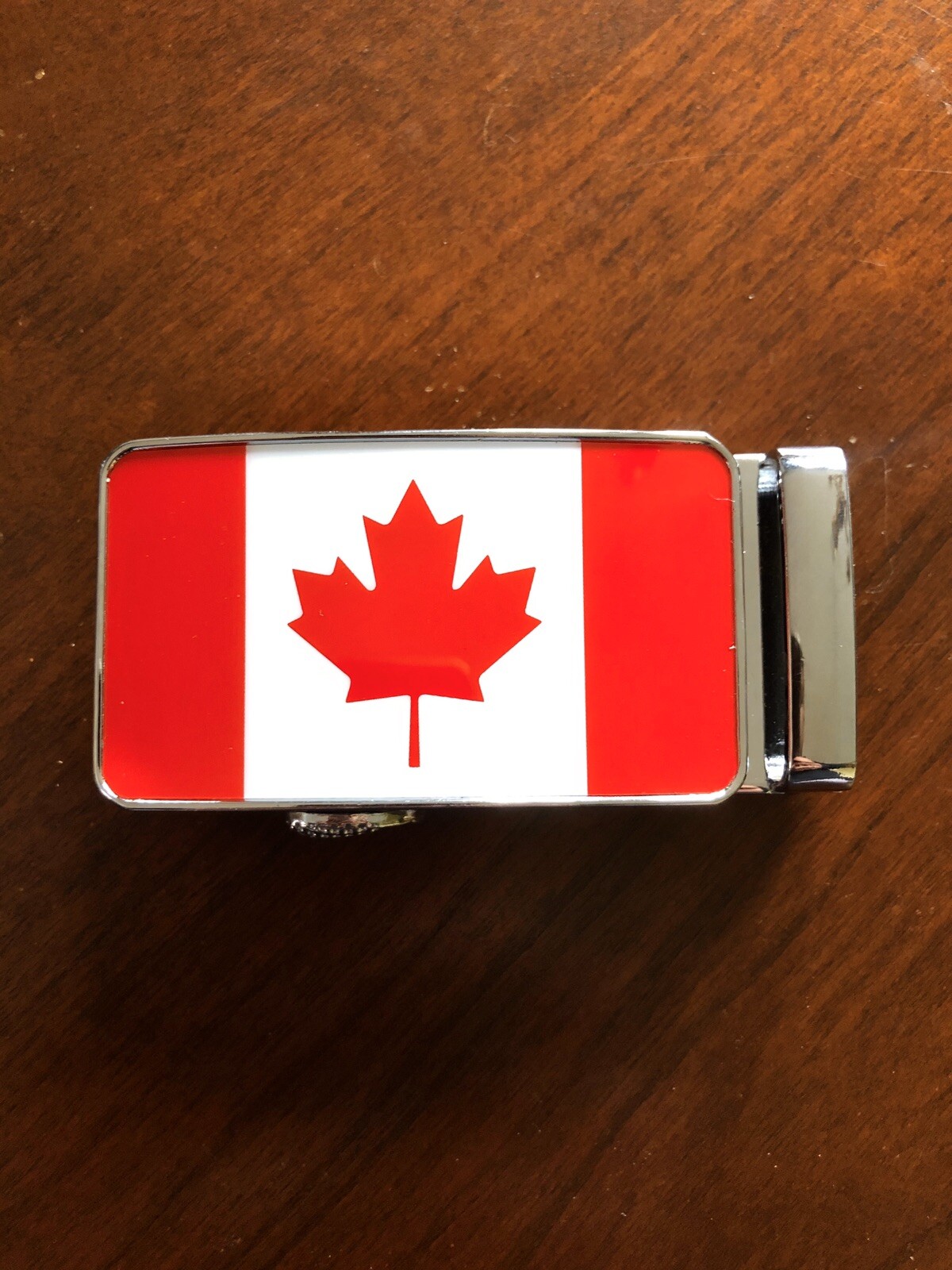 Canada Flag Canadian Maple Leaf Automatic Quick Release Unisex Men&rsquo;s Belt Buckle