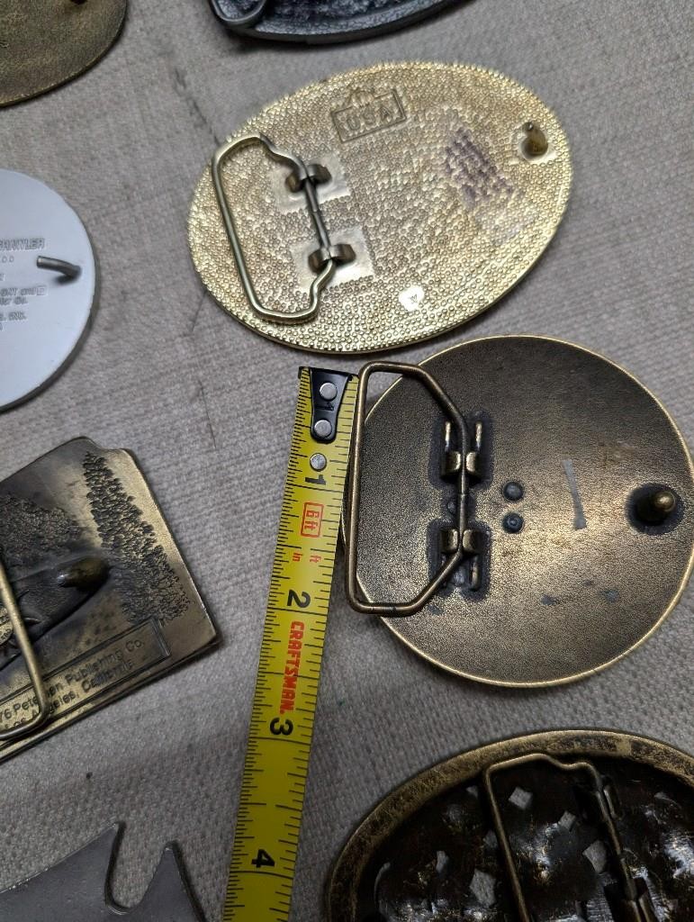 vintage LOT OF 20 belt buckles WESTERN brass metal cowboy 1970s 1980&rsquo;s 1990&rsquo;s