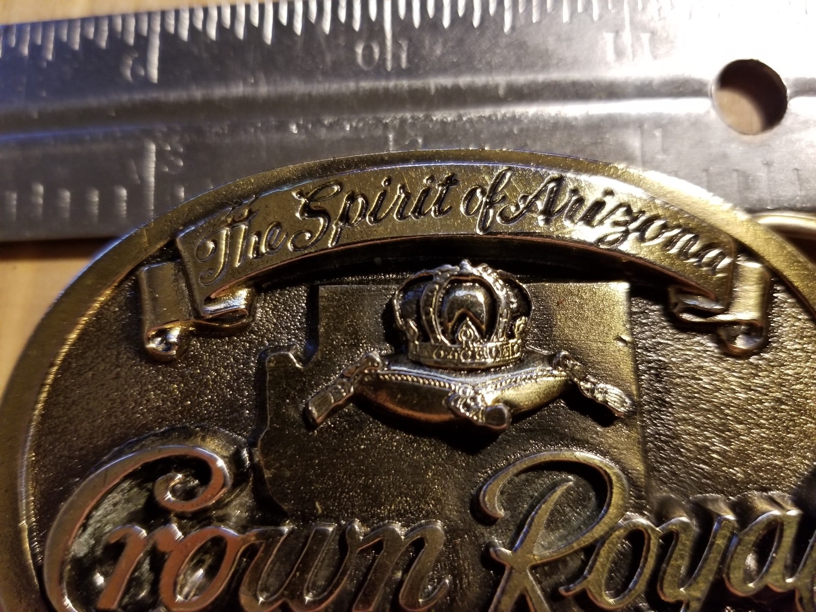 Vintage Crown Royal Belt Buckle « The Spirit of Arizona » Still in Bag