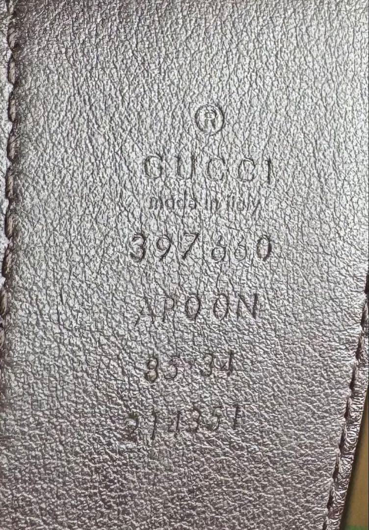 GUCCI Pre-Owned Gg Marmont Leather Belt Silver Dark Brown
