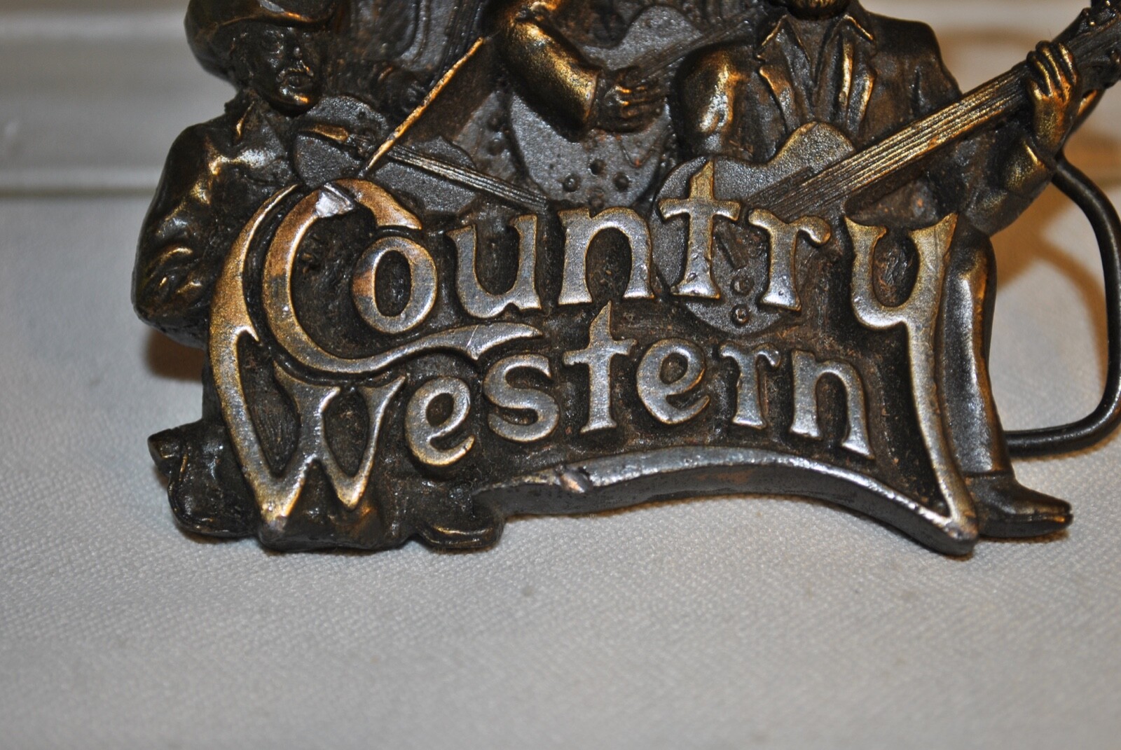 Country Western Band Belt Buckle Bergamot Brass Works 1981 Musicians Honky Tonk