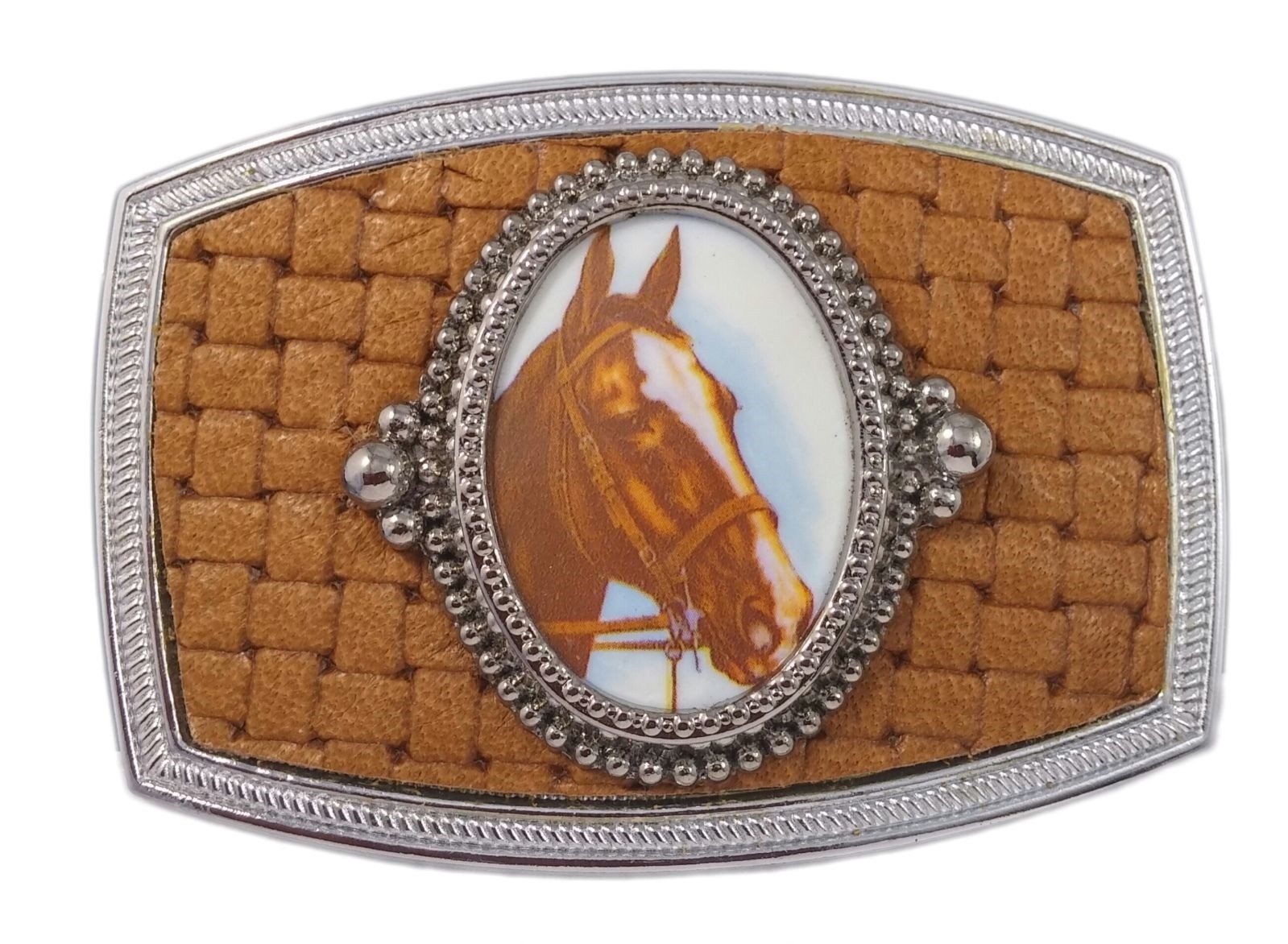 HORSE FACE METAL BELT BUCKLE