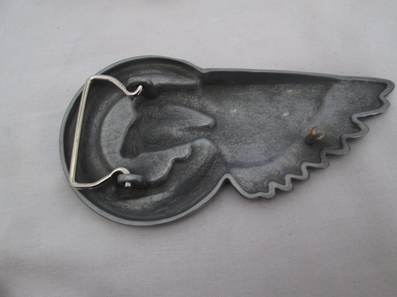 Eagle Head & Skull With Motorcycle Wheel 3-D Belt Buckle Bikers NEW