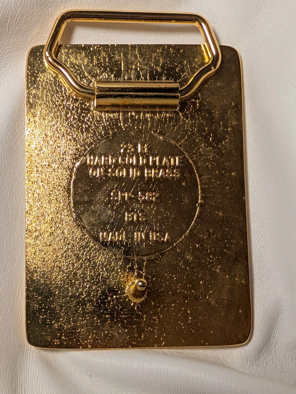 Vintage Snap On Tools Dealer 23K GOLD PLATED Brass Award Belt Buckle