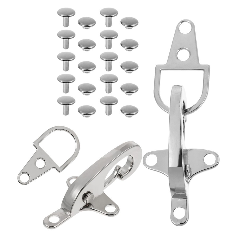 1 Pair Zinc Alloy Metal Belt Buckles Durable Silver Decorative Connectors