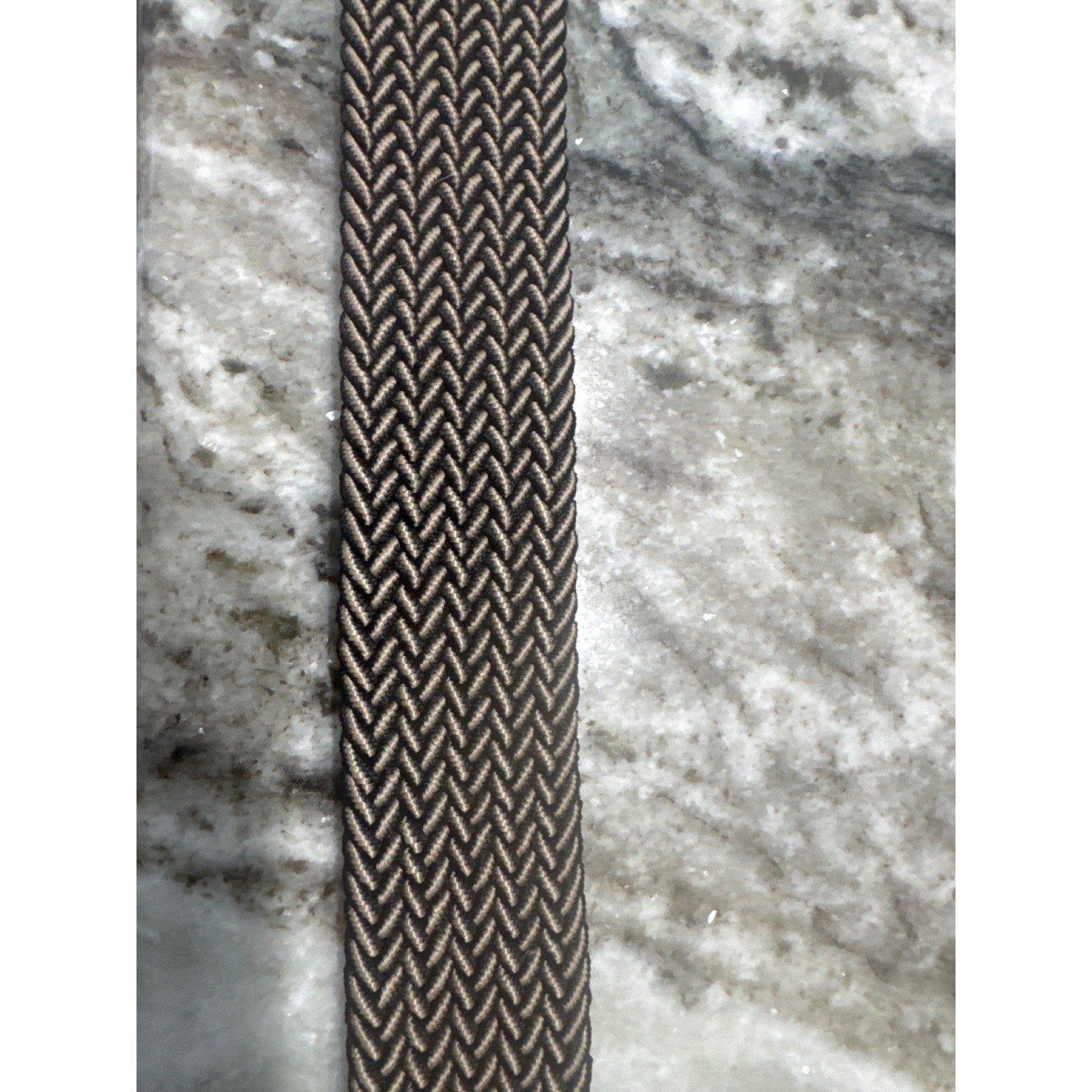 Mens Tommy Bahama braided reversible belt black gray brushed nickel buckle L/XL