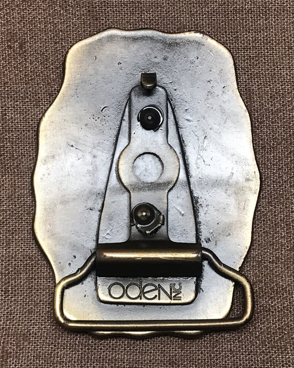 Vintage Oden Inc CHUCK Name Plate Belt Buckle with Original Box