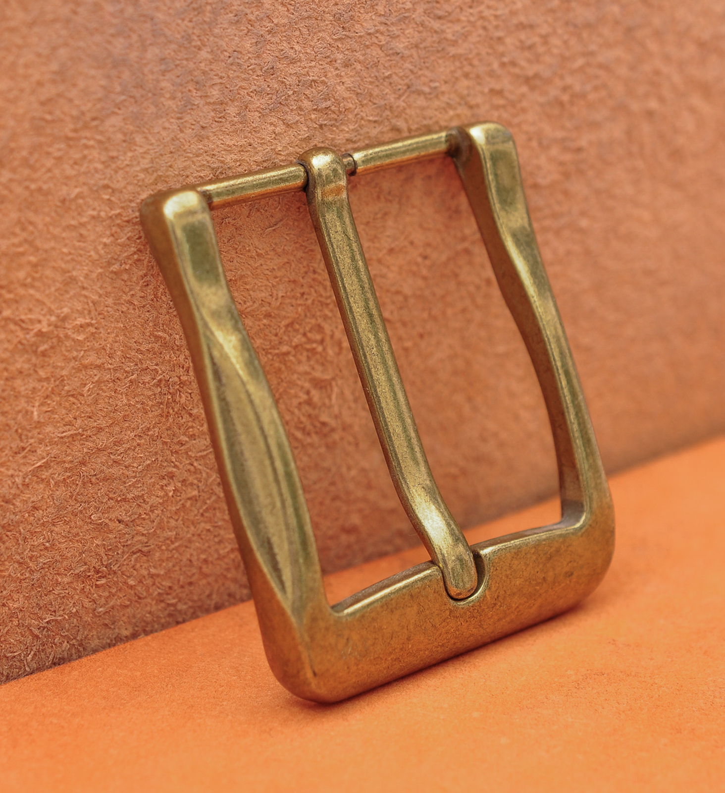 40mm Cool Retro Antique Brass Casual Men Single Pin Prong Leather Belt Buckle