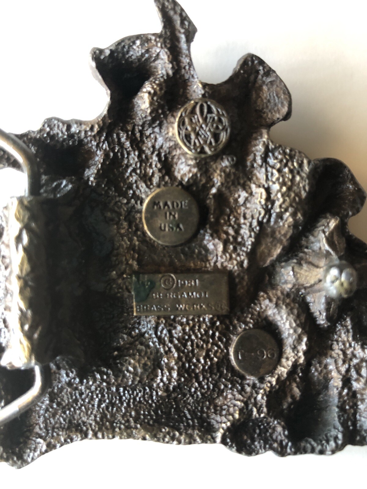 Vintage 1981 Bergamot Brass Works Country Western Band 3d Belt Buckle T-96 USA