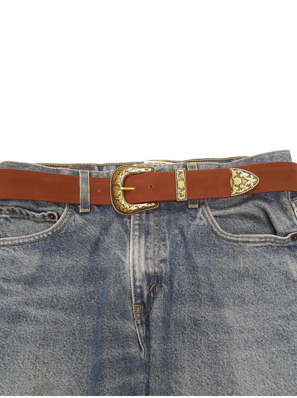 Western-Inspired Floral Buckle Loop and Tip