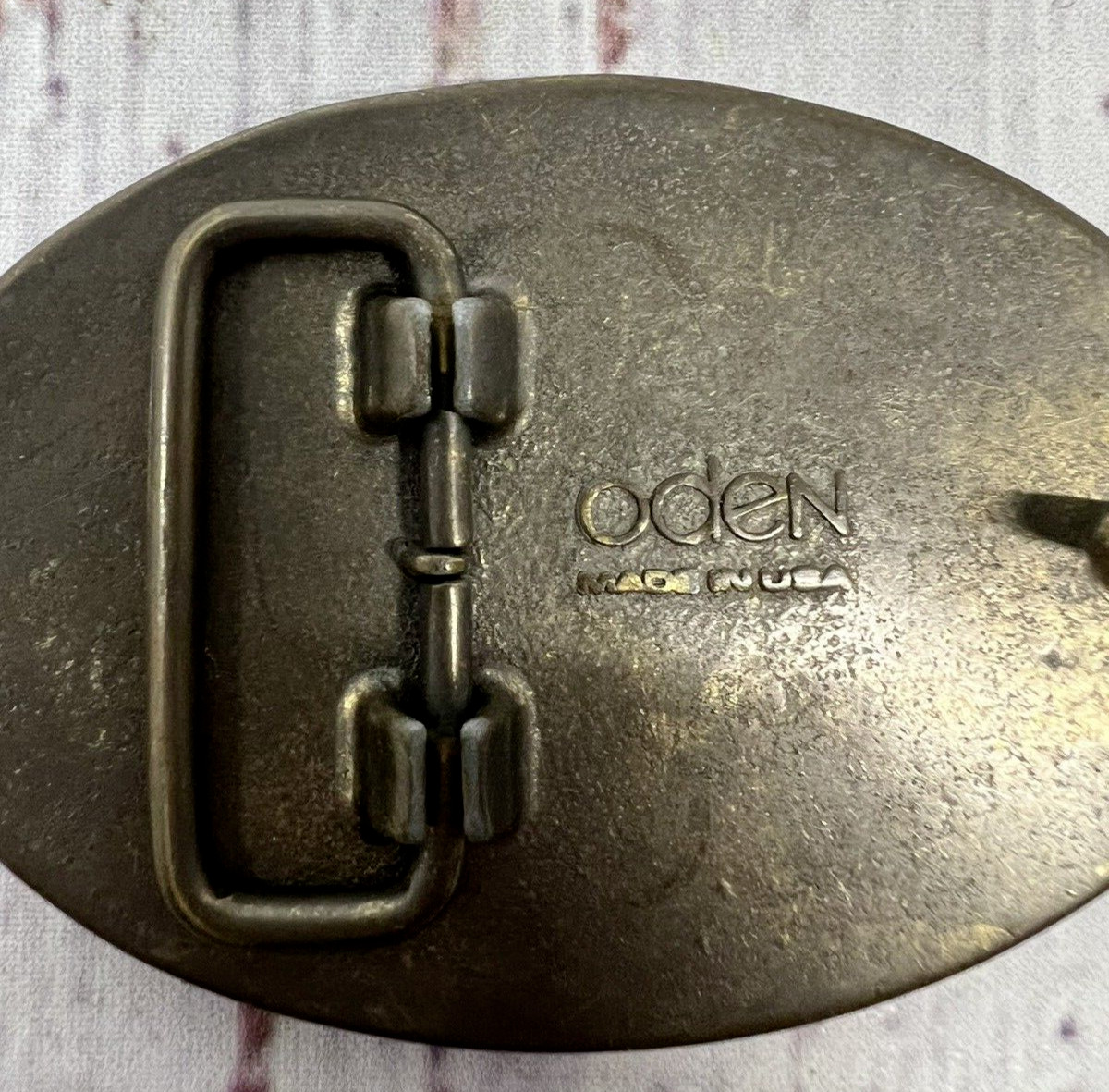 Oden Belt Buckle « Mark » Made in USA Brass Tone Small