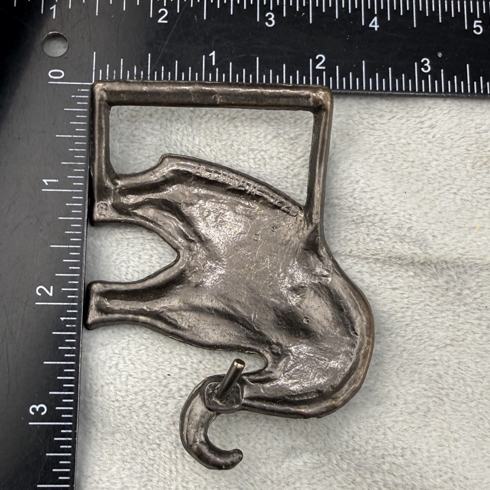 Vintage Brass Elephant Belt Buckle Safari