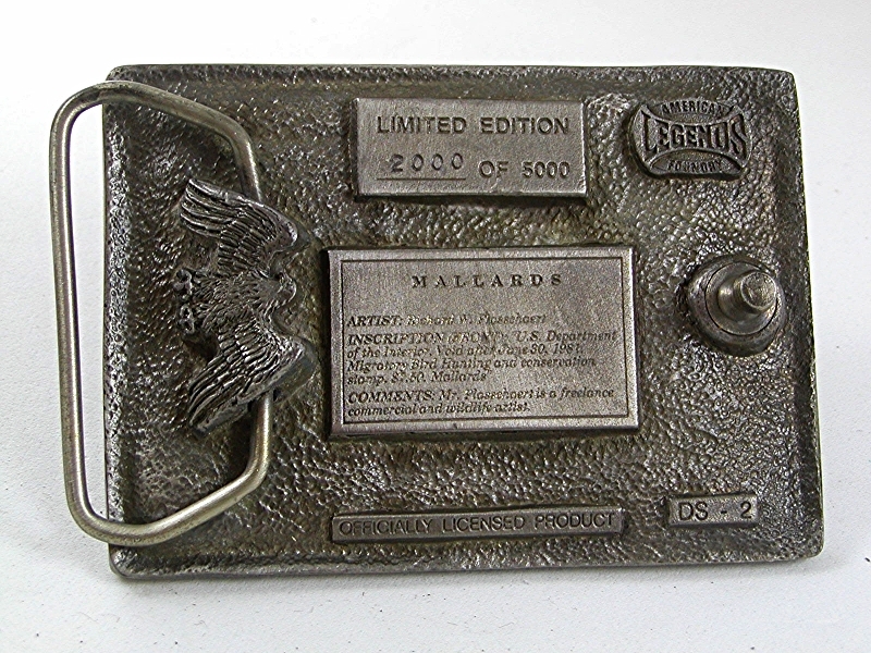 1981 Mallard Duck $7.50 Conservation Stamp Buckle By AMERICAN LEGENDS 4117