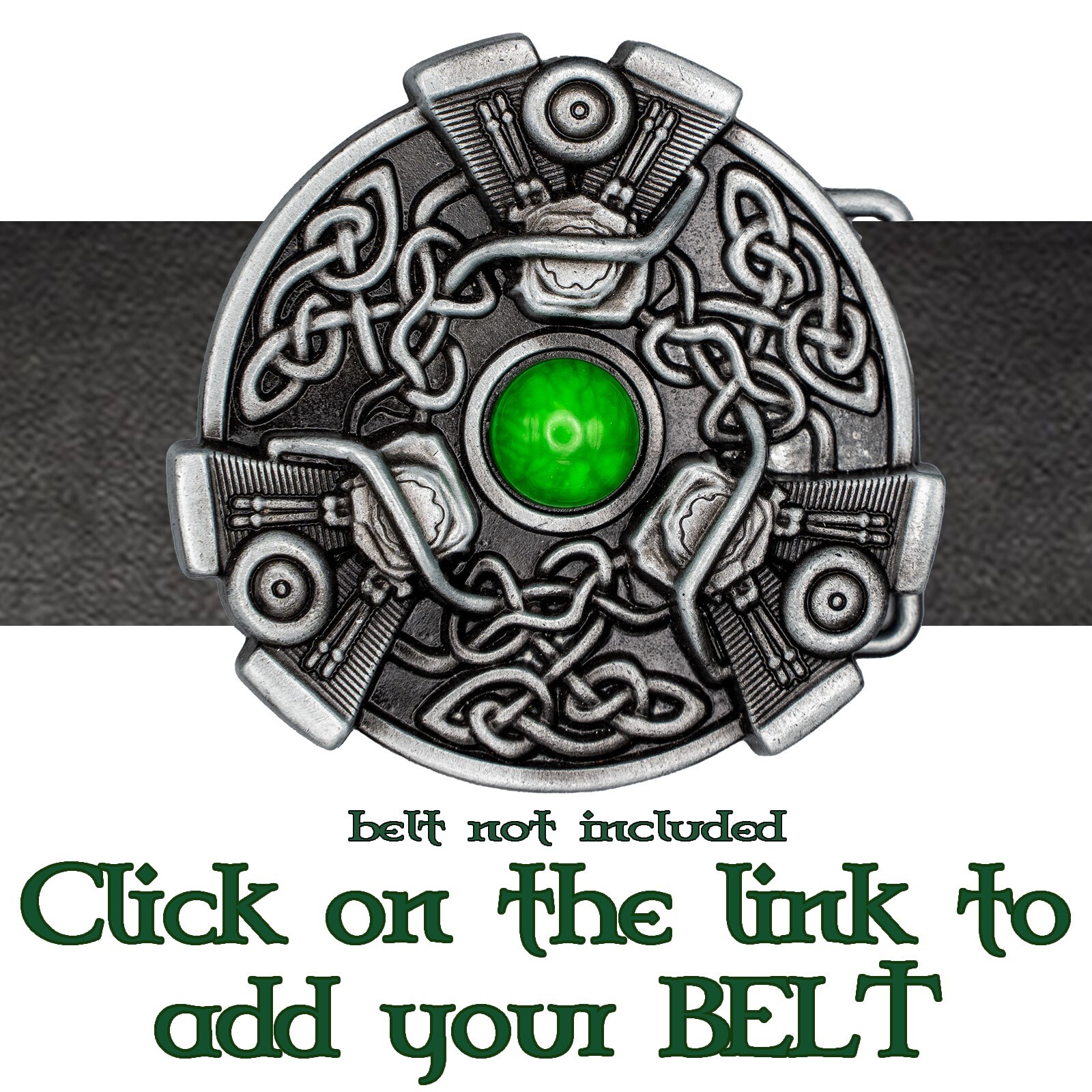 Celtic Cross Knotwork Bike Engine Belt Buckle Biker Metal Gothic Viking