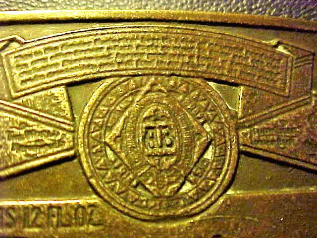 ADVERTISING Budweiser Beer Label Solid Brass Mens Belt Buckle H49