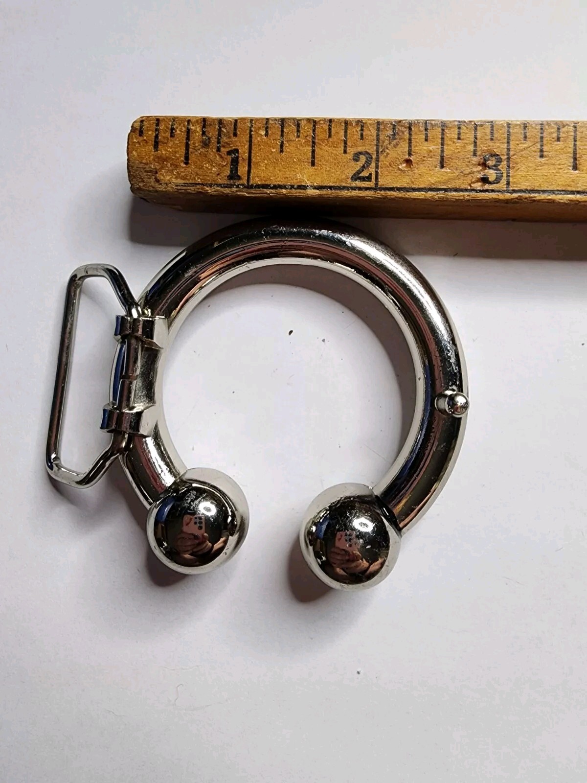 Retro Bull Ring Piercing Metal Belt Buckle Western Rockabilly Rhinestones