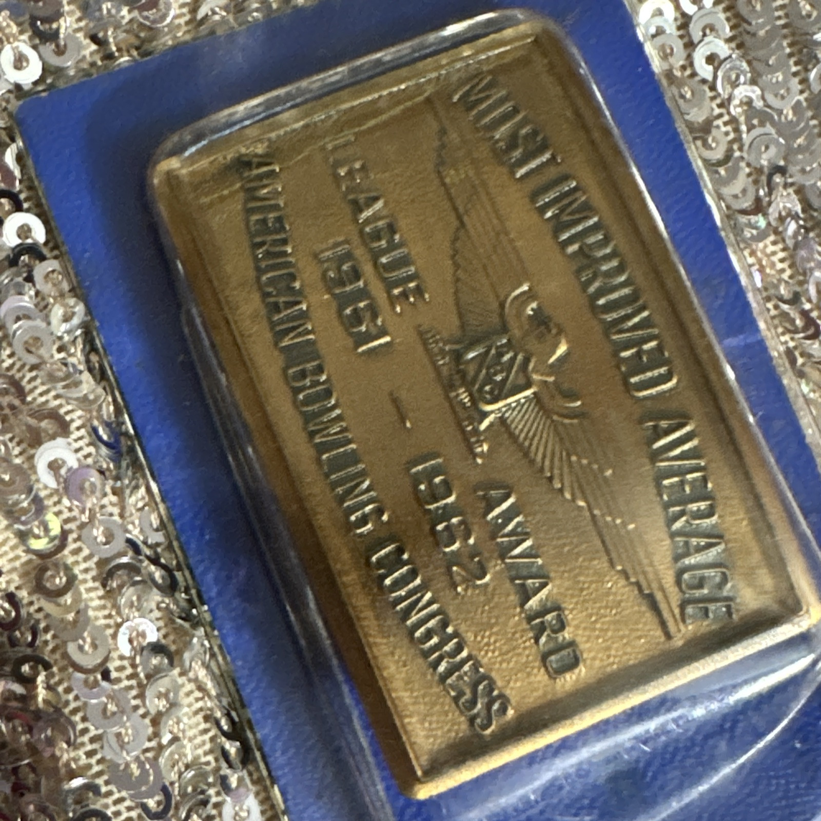 1961 – 1962 AMERICAN BOWLING CONGRESS LEAGUE AWARD BELT BUCKLE – NEVER OPENED