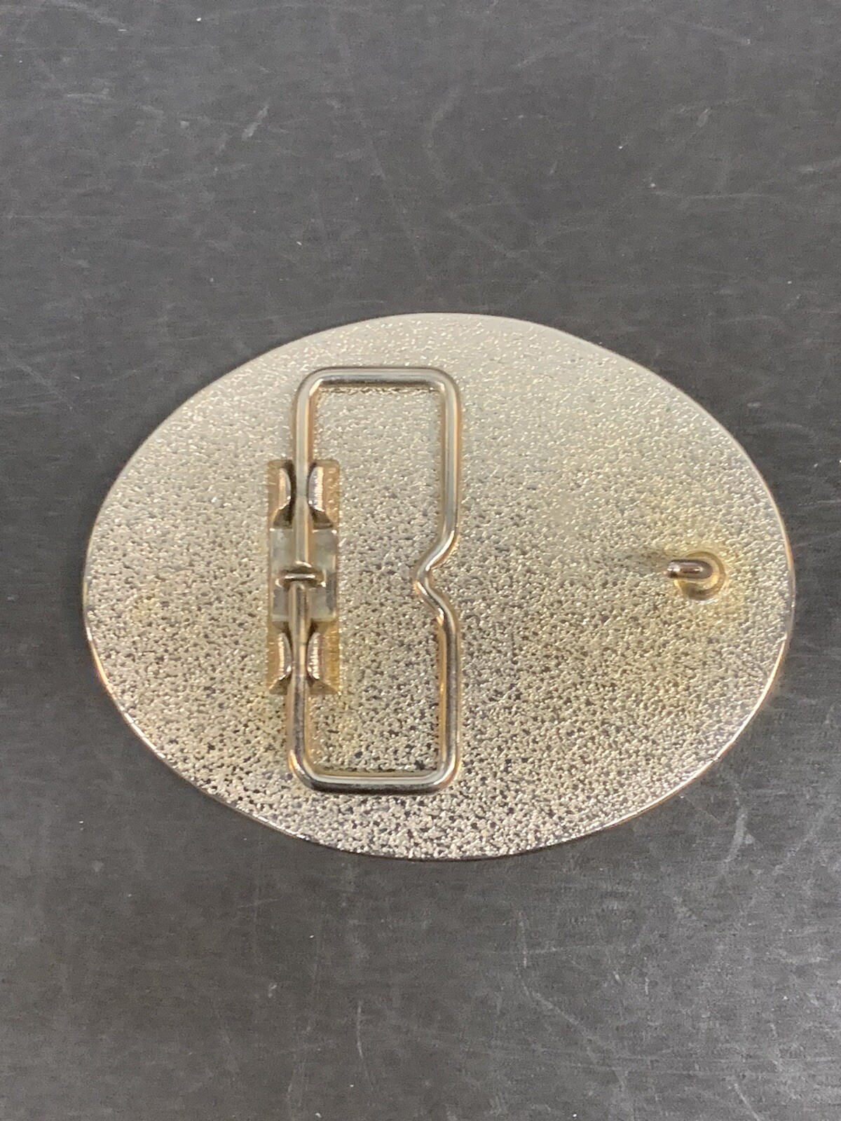 Gold & Silver Tone Flying Eagle Oval Belt Buckle