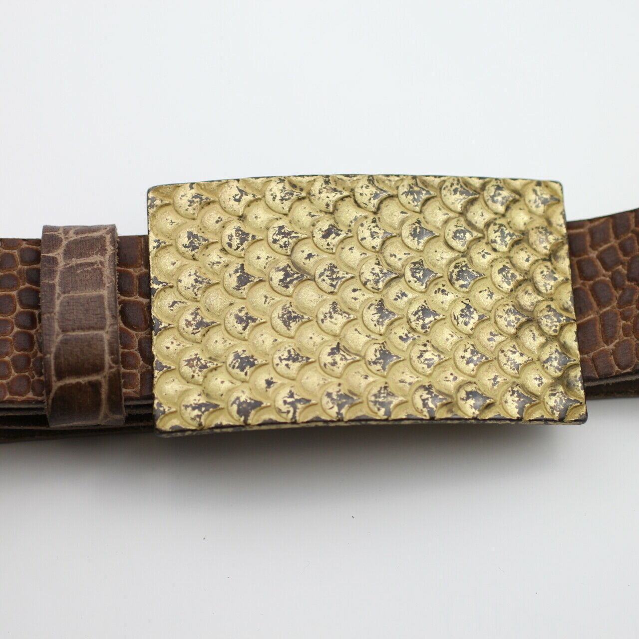Belt Buckle Scales Belt Buckle Buckle for Interchangeable Belts Antique Brass