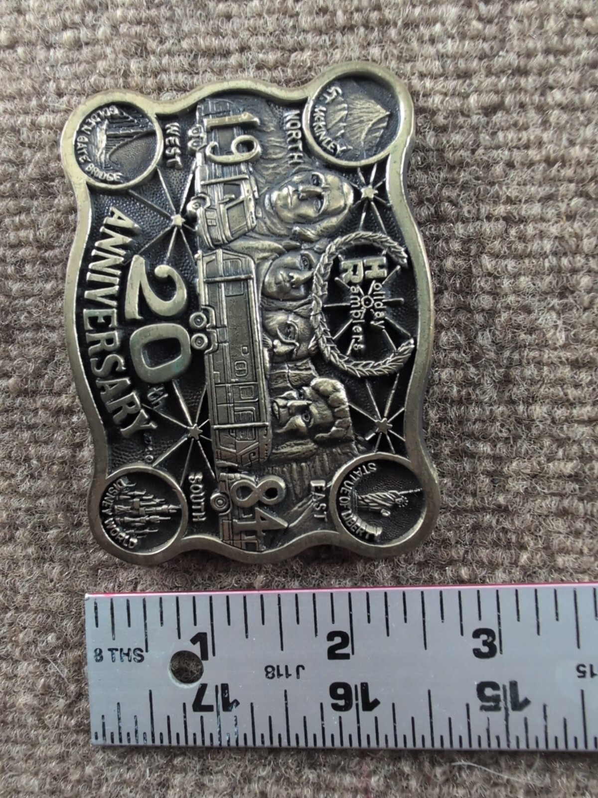 1984 Holiday Rambler RV Belt Buckle #356/500 Travel Trailer Camper