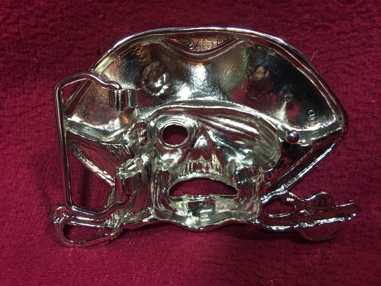 Crystal Rhinestone Purple Pirate Belt Buckle