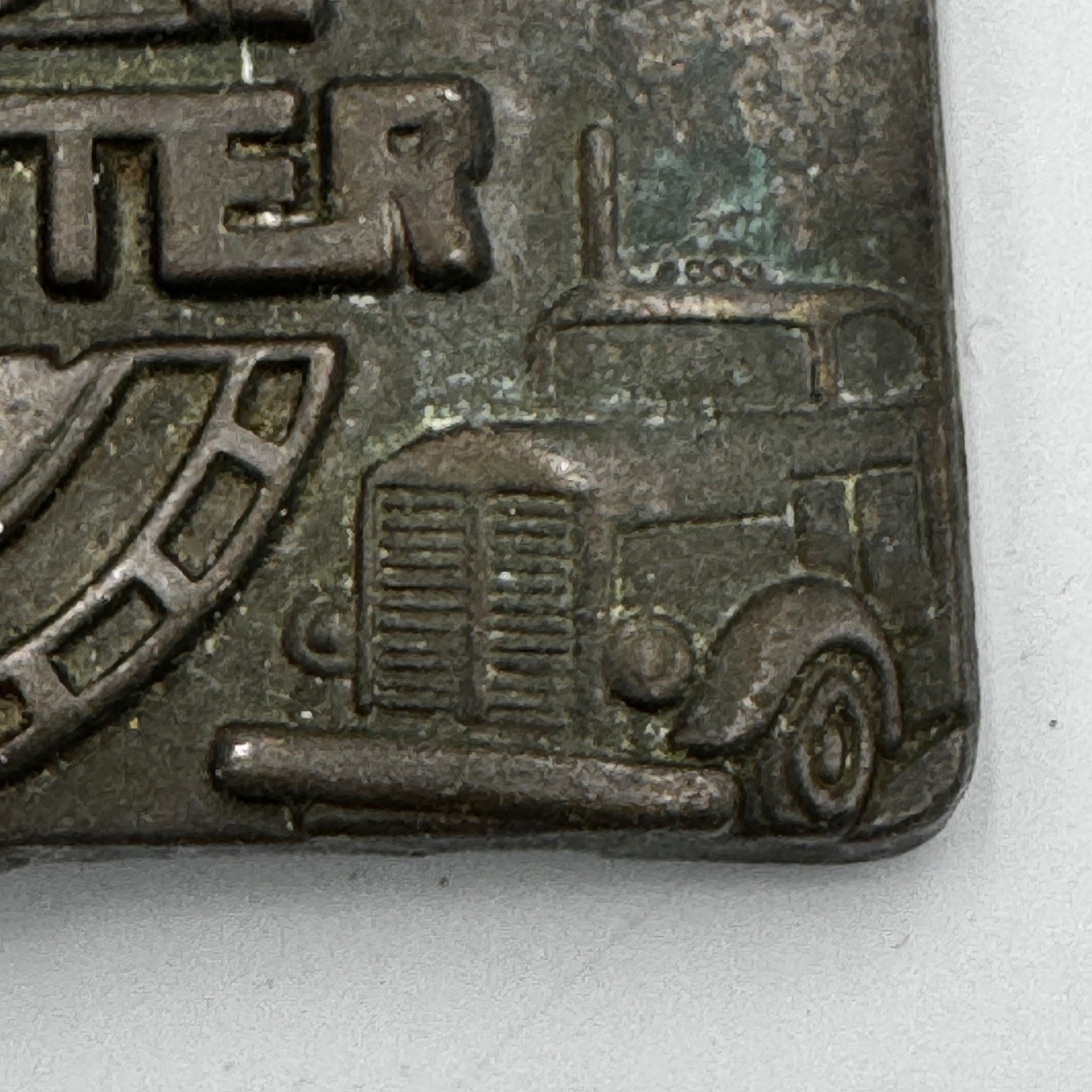 Vintage Teamster Belt Buckle Trucking Union Horse Semi Truck Metal Americana
