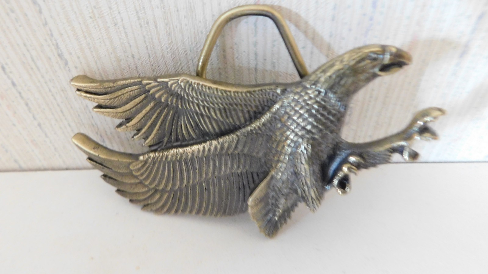 VTG 1979 The Great American Buckle Co. Chicago Metal Belt Buckle Eagle H506