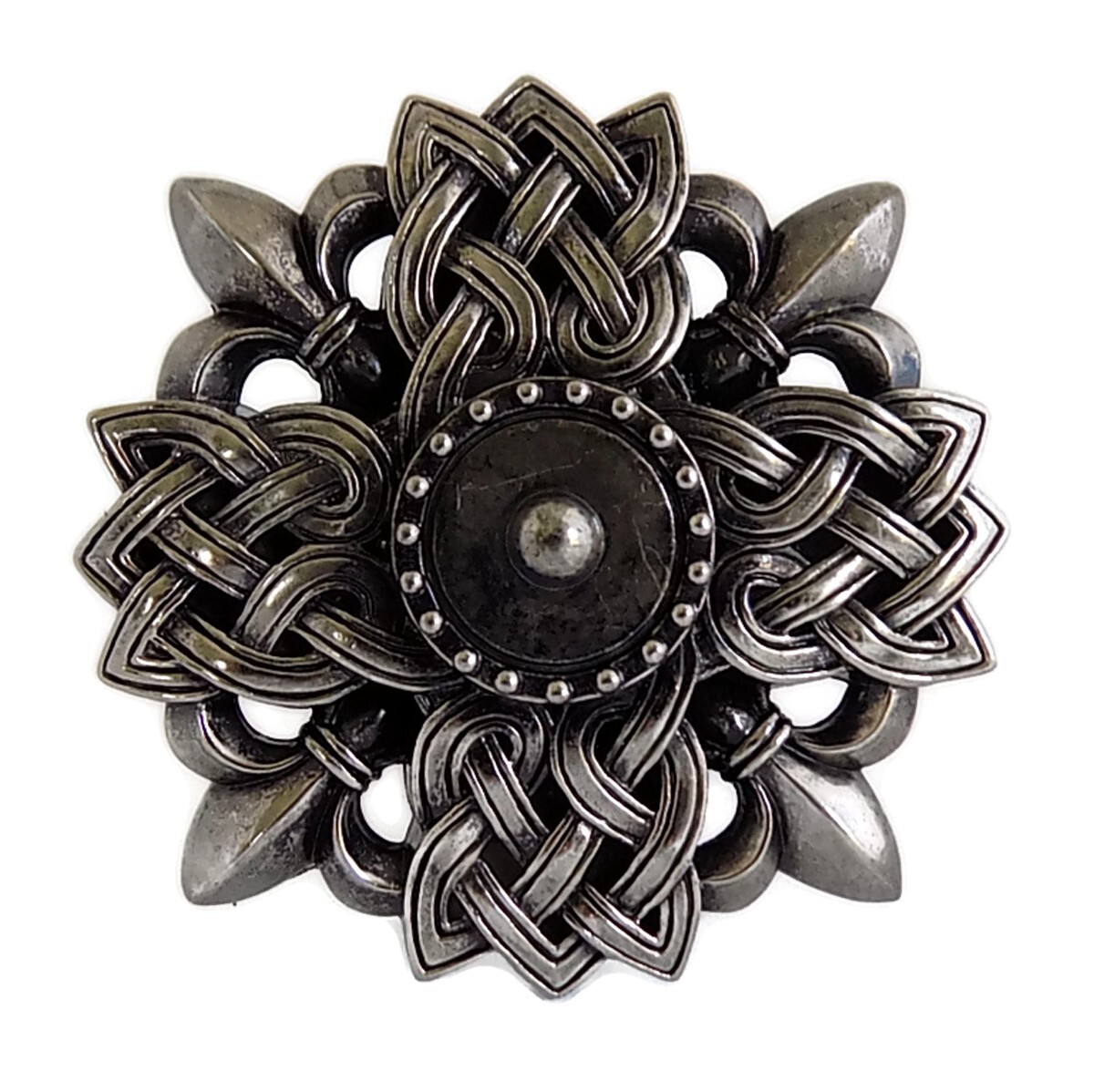 WASHED UP HOLLYWOOD 1.5” TROY SHIELD VINTAGE SILVER #068VS BELT BUCKLE