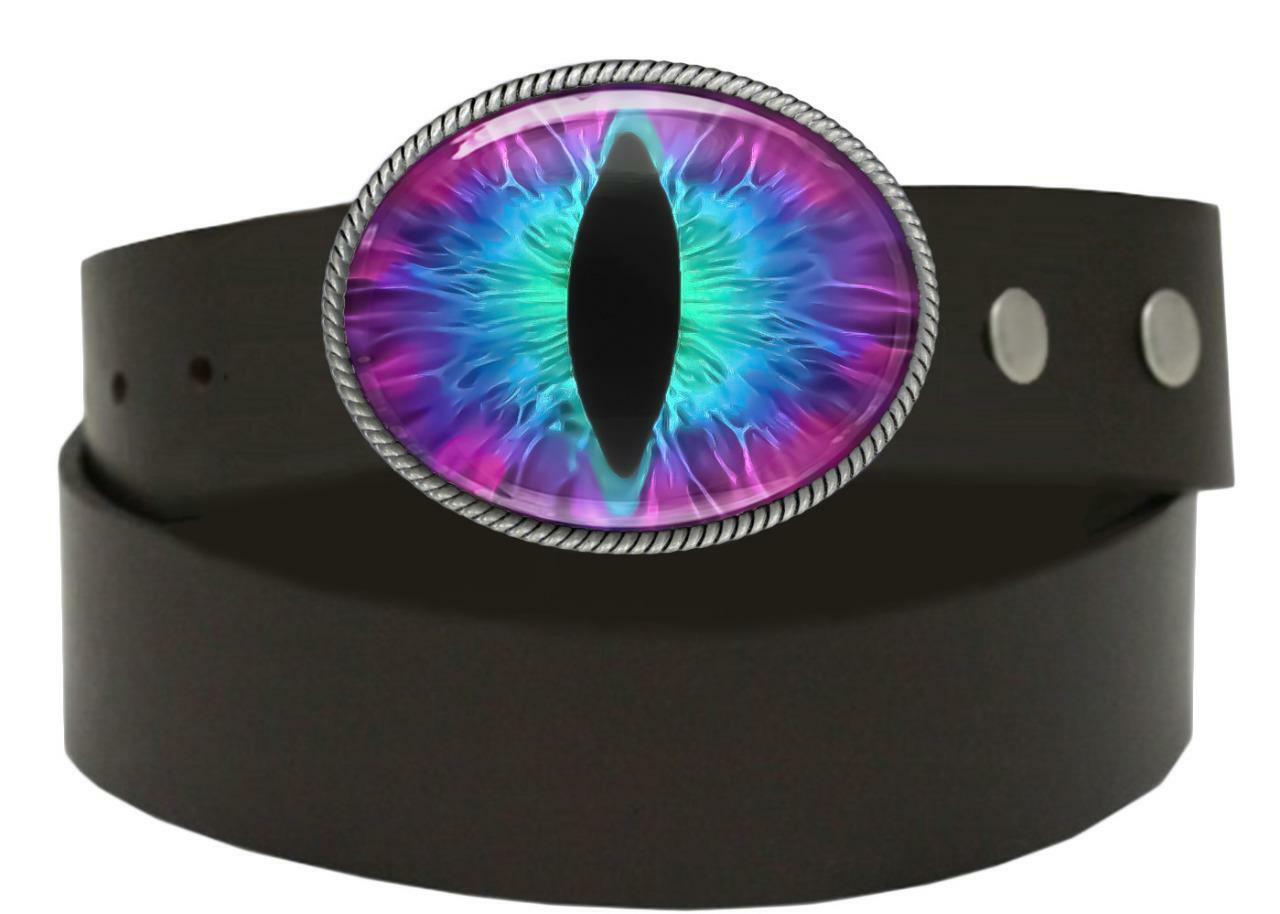 Purple Monster Eyeball Belt Buckle – Halloween Taxidermy Cosplay Buckle – 94-E