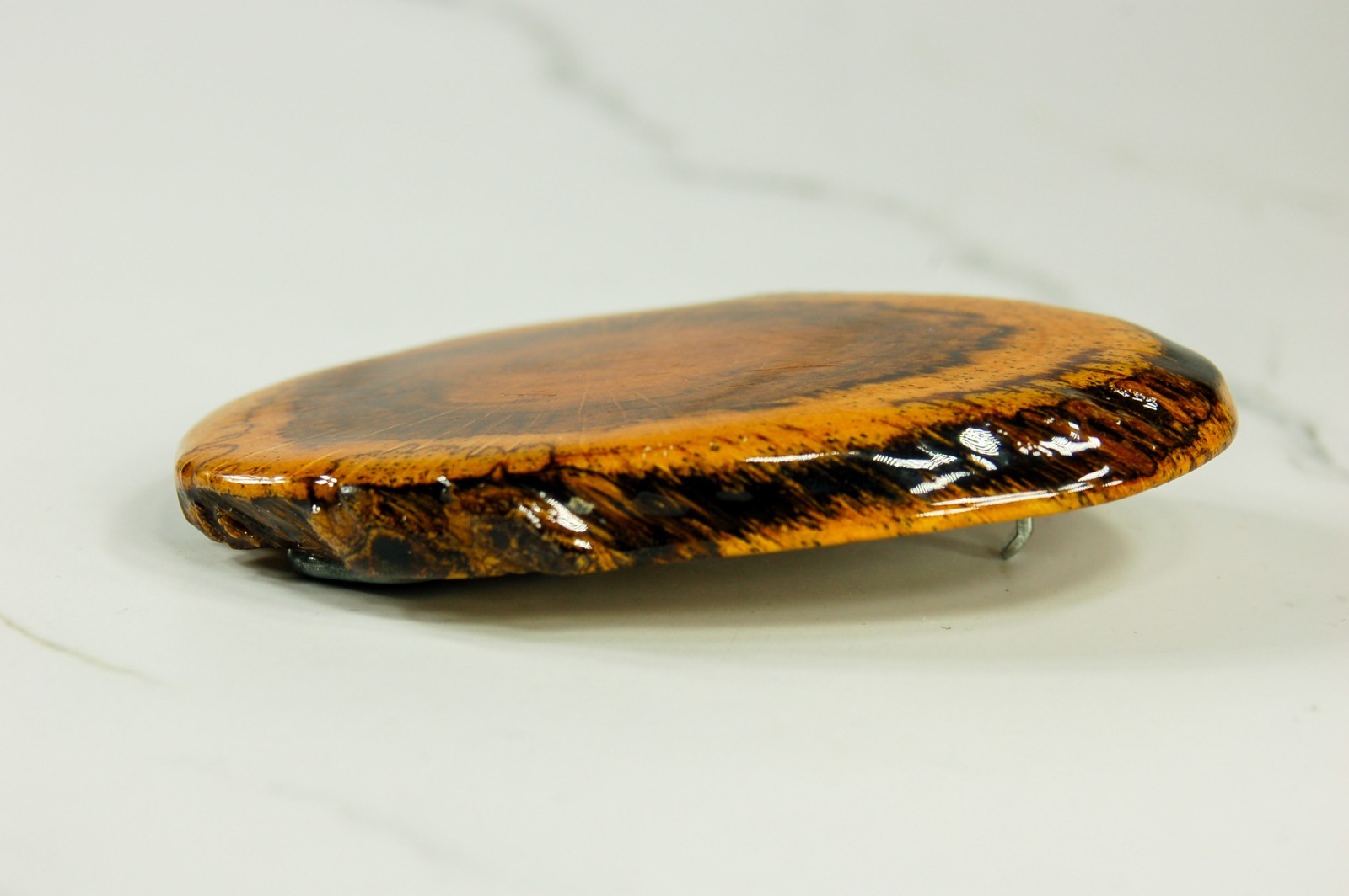 Cross-Cut burl wood mens belt buckle western