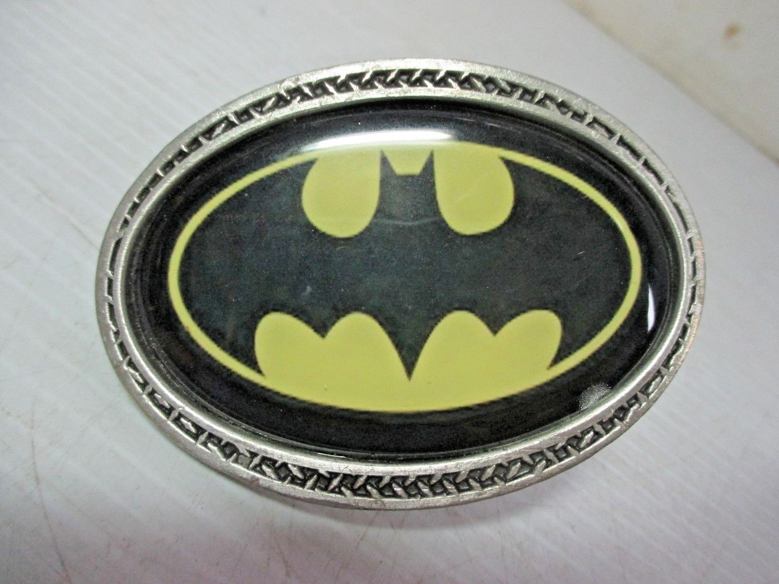 PEWTER BELT BUCKLE – BATMAN Logo Great American Products USA 2000 BKL100