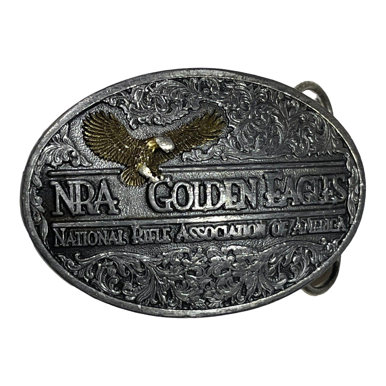 NRA Golden Eagles 1994 Oval Belt Buckle Limited Edition 940492 USA Vintage