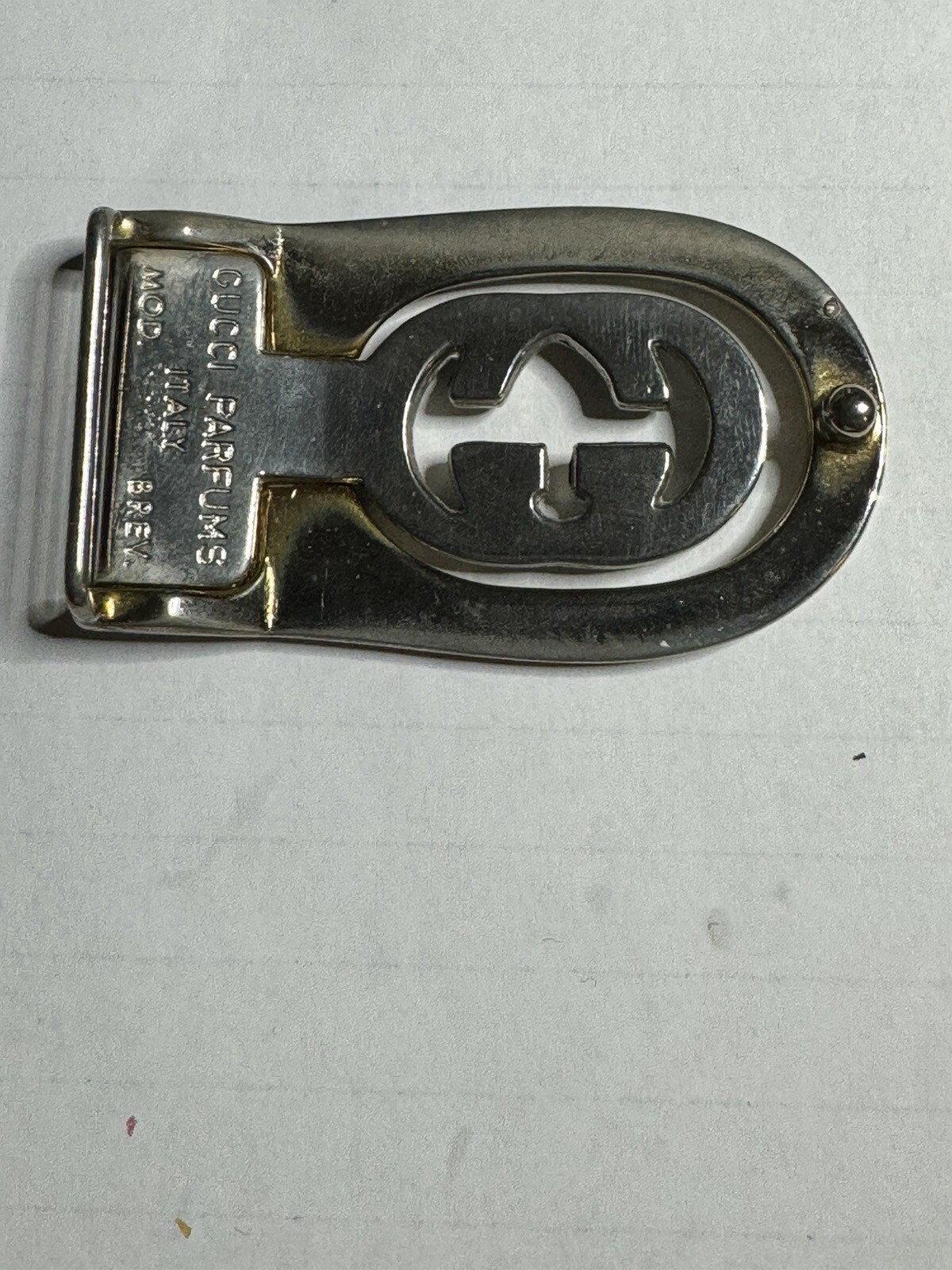 GUCCI Interlocking Buckle PARFUMS MOD BREV 3cm x 5cm For Belt 2cm