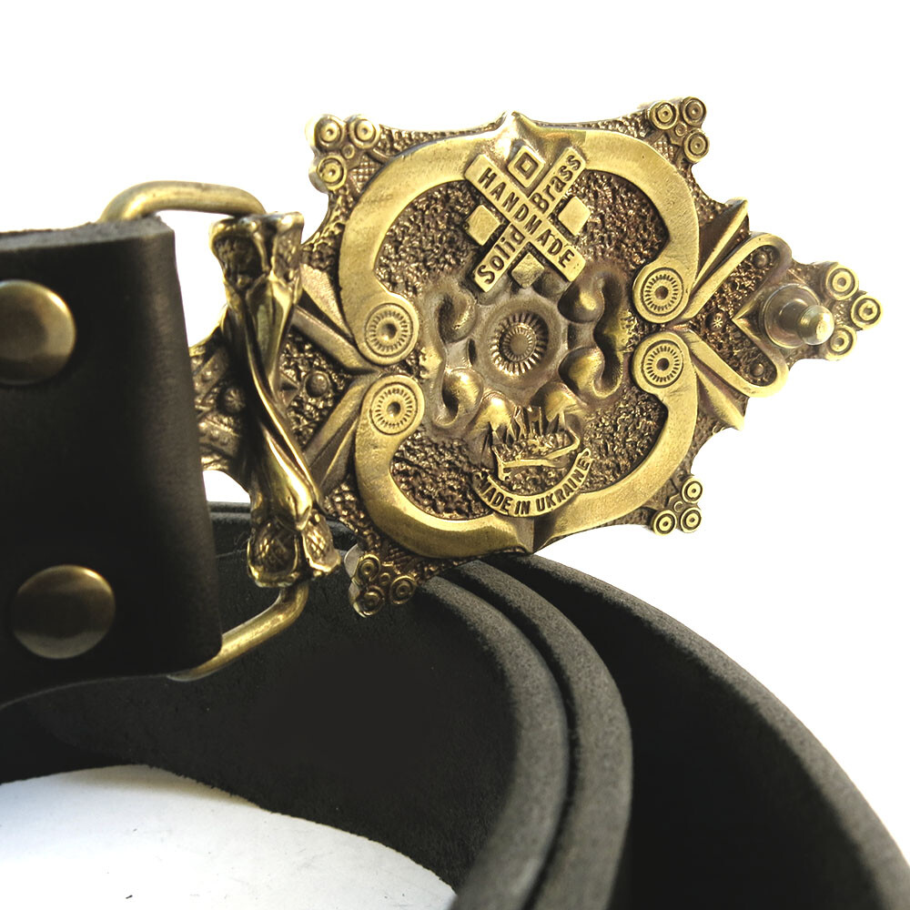 Flower Belt buckle, Fern flower mythology magic ornamental flower brass buckle
