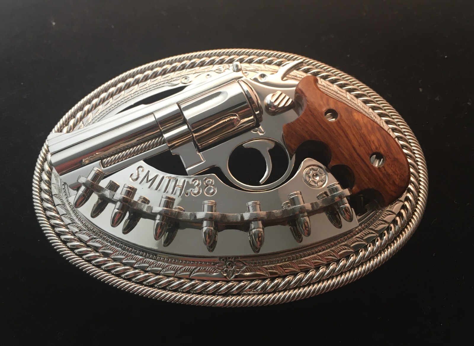(MADE BY ORDER) BUCKLE HANDMADE STAINLESS STEEL WESTERN STYLE GUN SMITH.38 #3