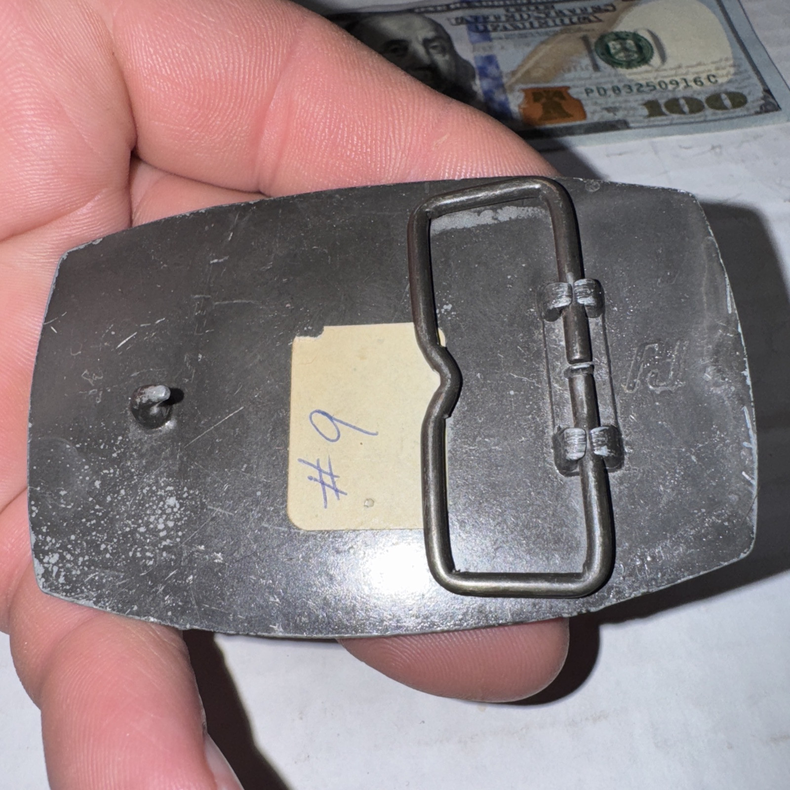 Vintage Rick Caruthers Construction Okla BELT BUCKLE