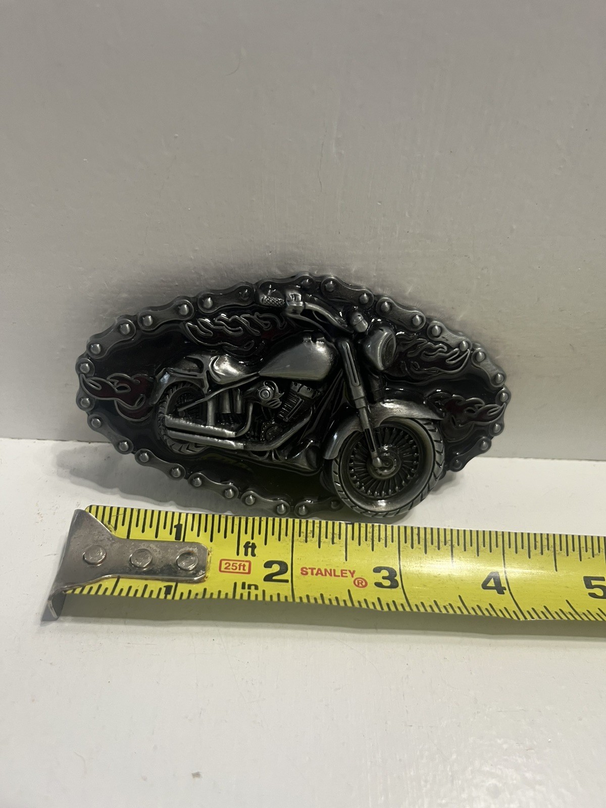– Motorcycle Themed Aluminum Belt Buckle