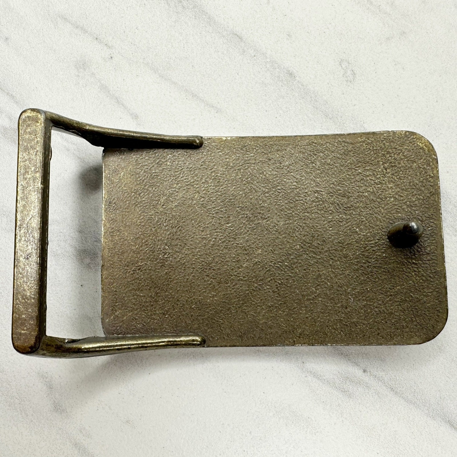 Vintage Shriners Fez Belt Buckle Red White Insert Masonic Fraternal