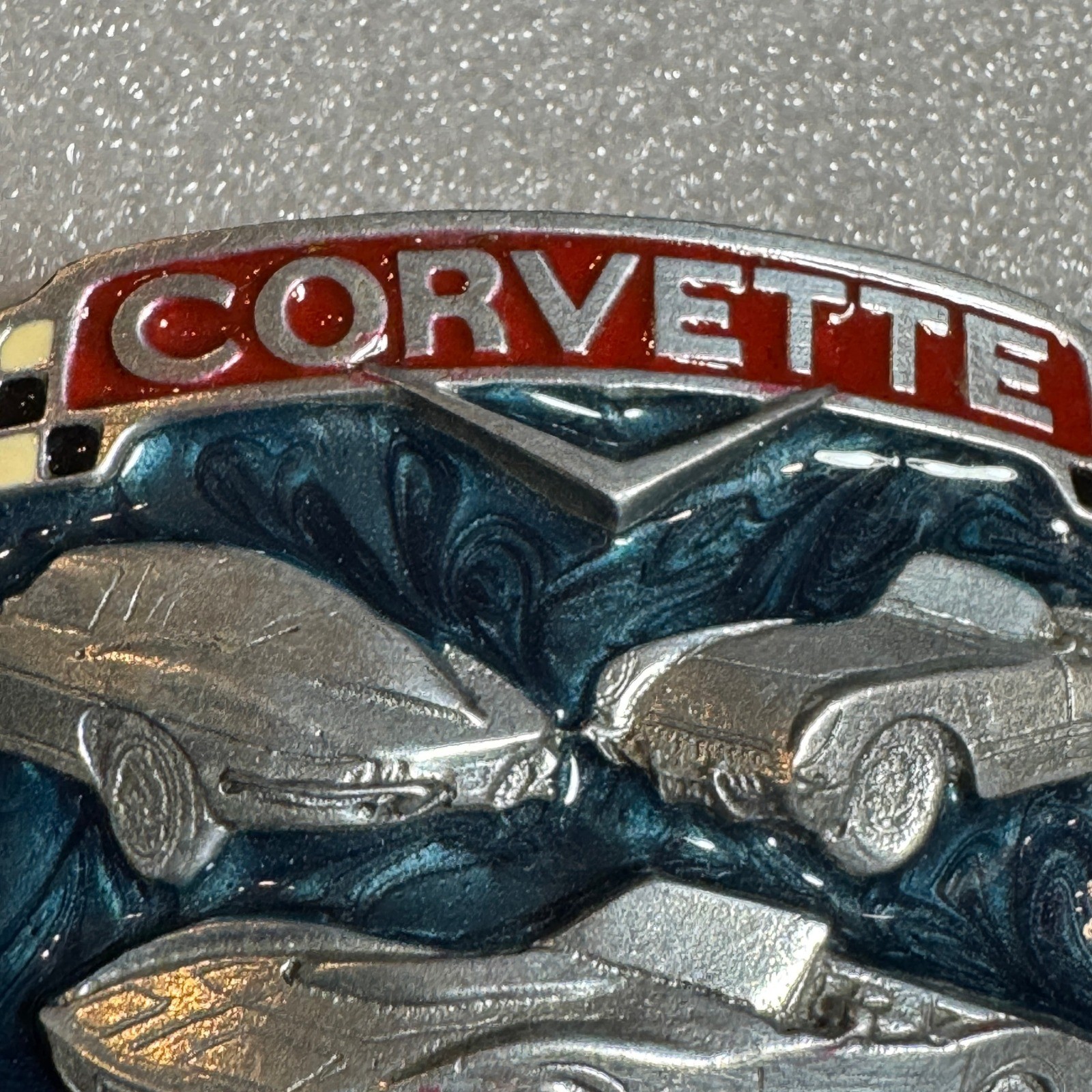 Corvette Classics Belt Buckle Metal Cars Racing Emblem Reissue