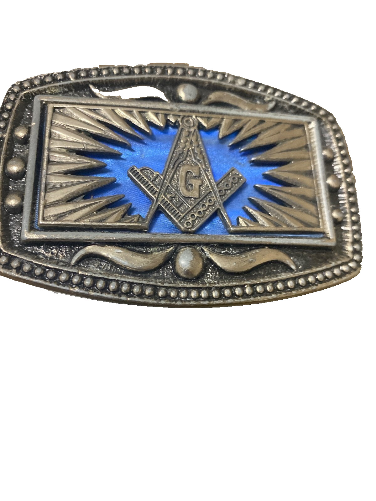 Men’s western mason silver belt buckle