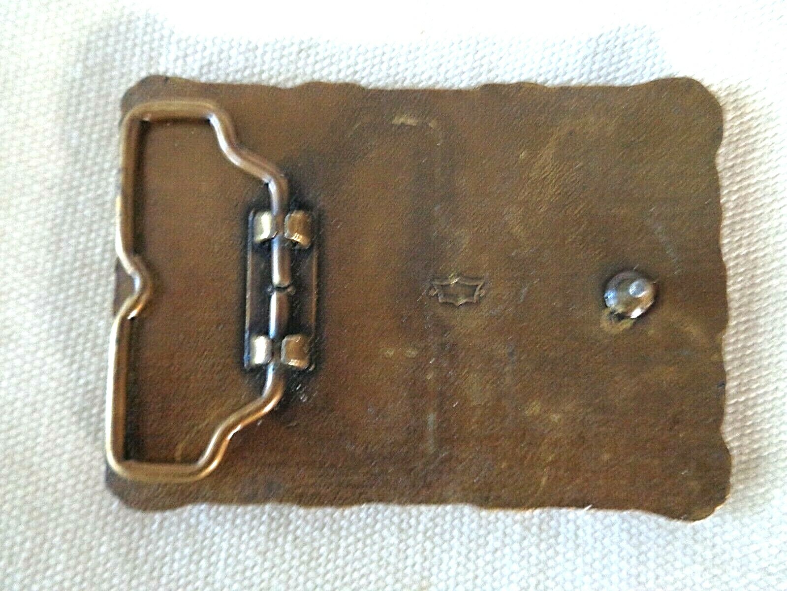 Edison Station « A » 1888 Brass Belt Buckle Transit Station Railroad Commemorative
