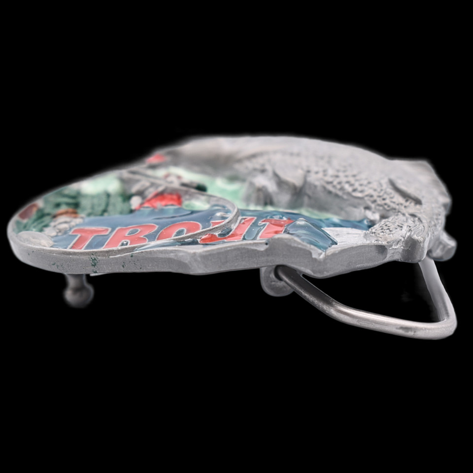Trout Fisherman Belt Buckle