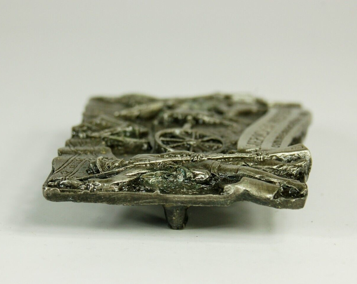 Civil War Commemorative belt buckle western pewter 1982 Siskiyou Buckle Co.