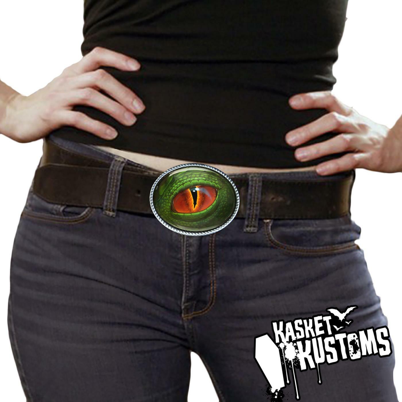 Dinosaur Eye Belt Buckle – Cosplay Dragon Creature Art Handmade Gift -162-E
