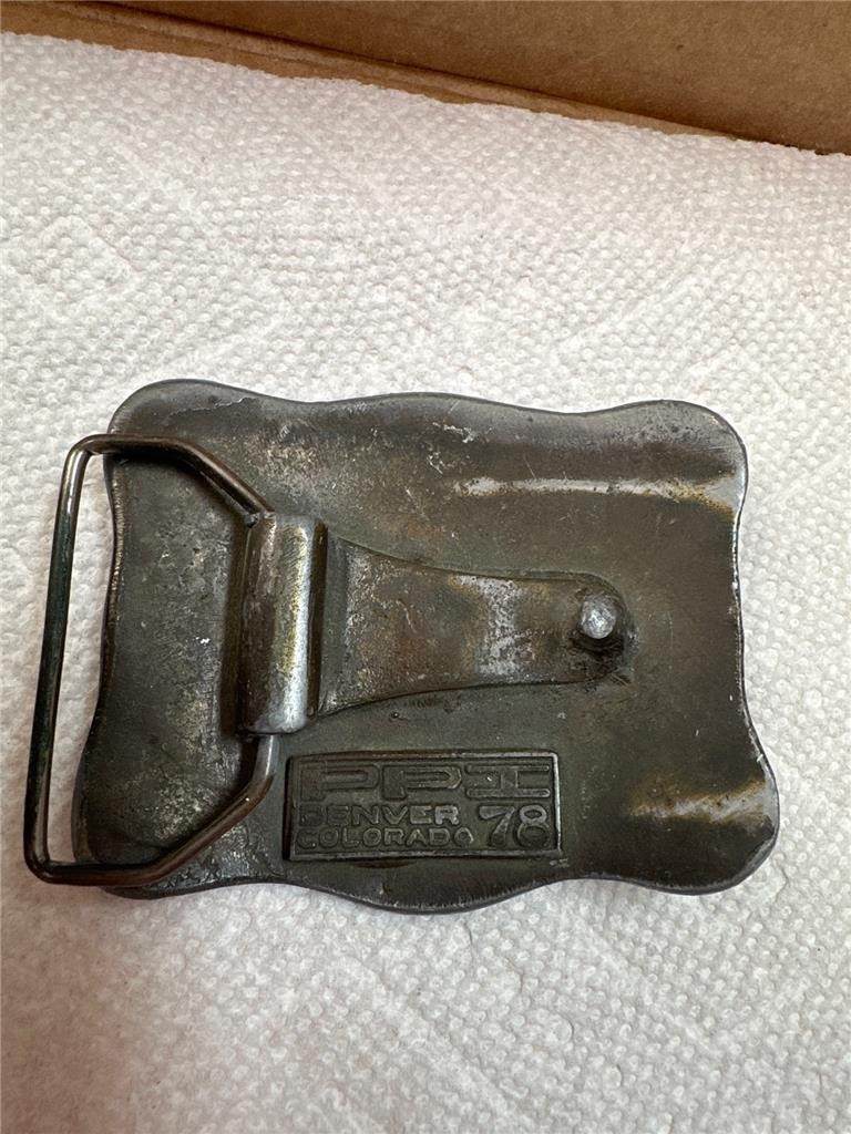 Vintage 1978 Sailboat Belt Buckle, PPI Denver Colorado
