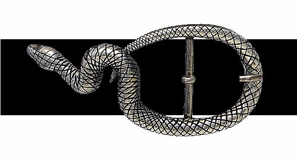 Snake Anaconda 2&Prime; Belt Buckle Pewter Finish Silver Vintage Belt Buckle Brand NEW