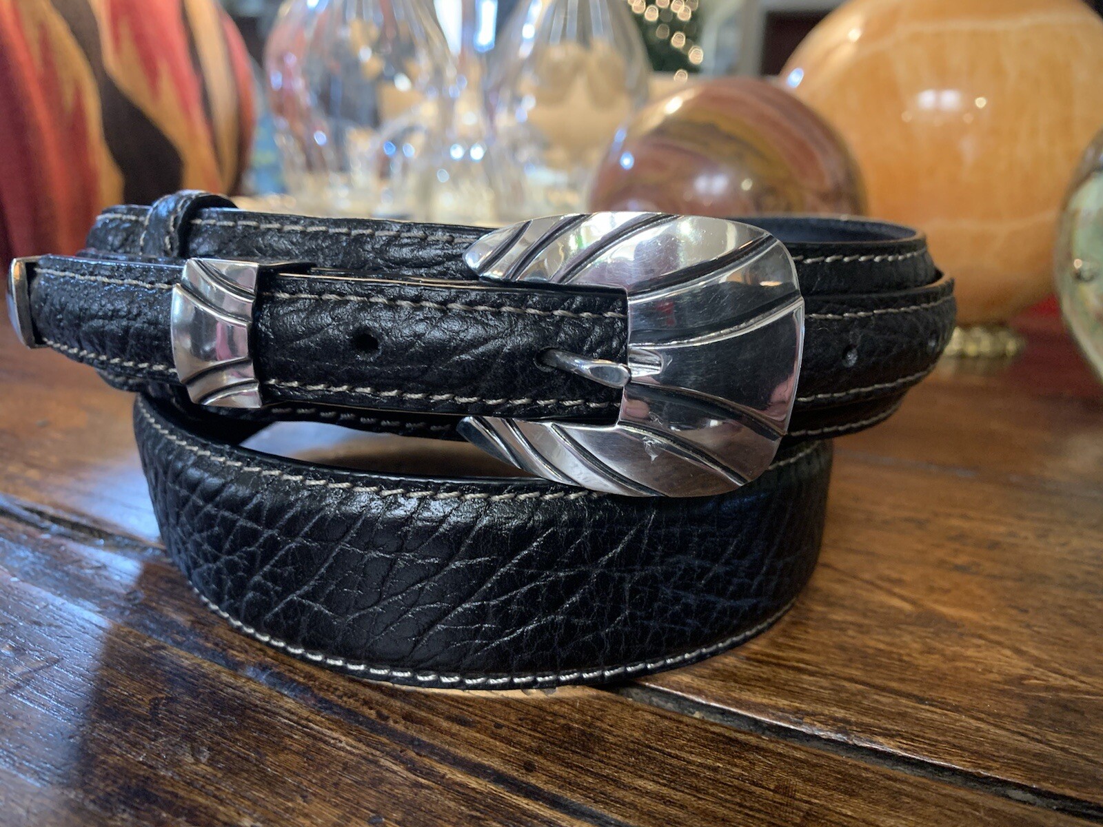 Pat Areias, James Reid Dgn Sterling Silver Belt Buckle 37-41-1.3/8”🦬✅