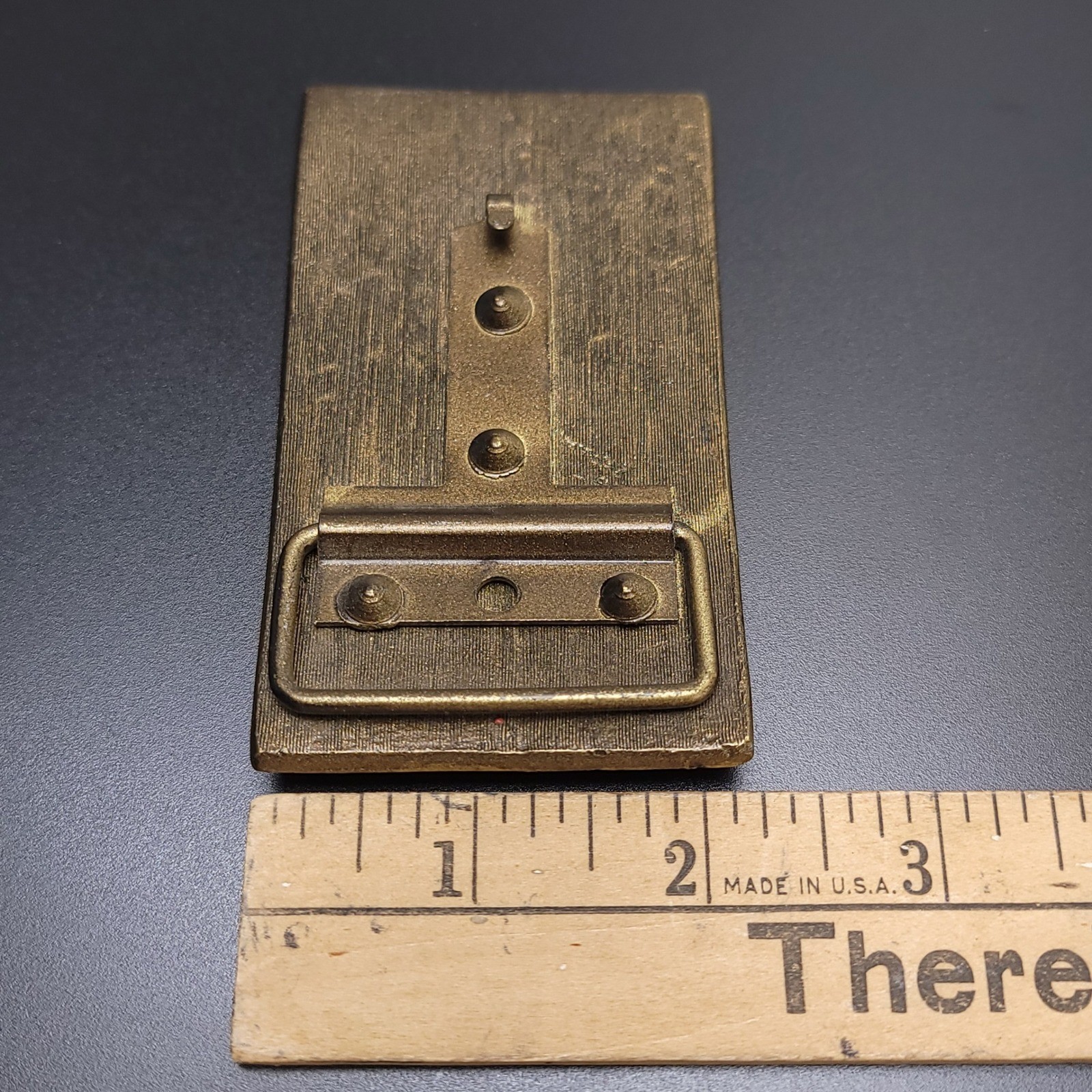 Vintage Geronimo 1904 St Louis MO Exposition Brass Belt Buckle Western Antique