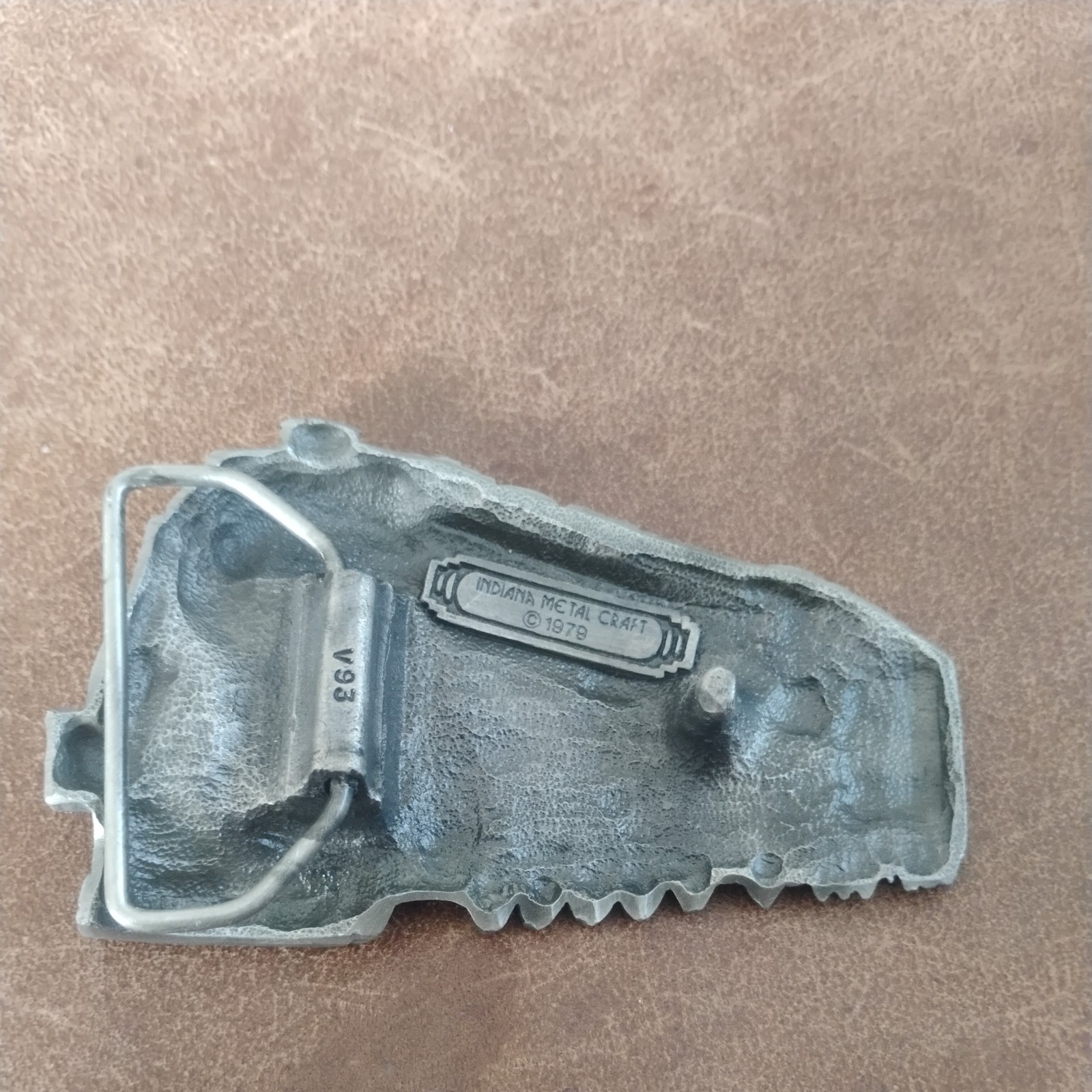belt buckle 1979 Indiana Metal Craft locomotive train engine